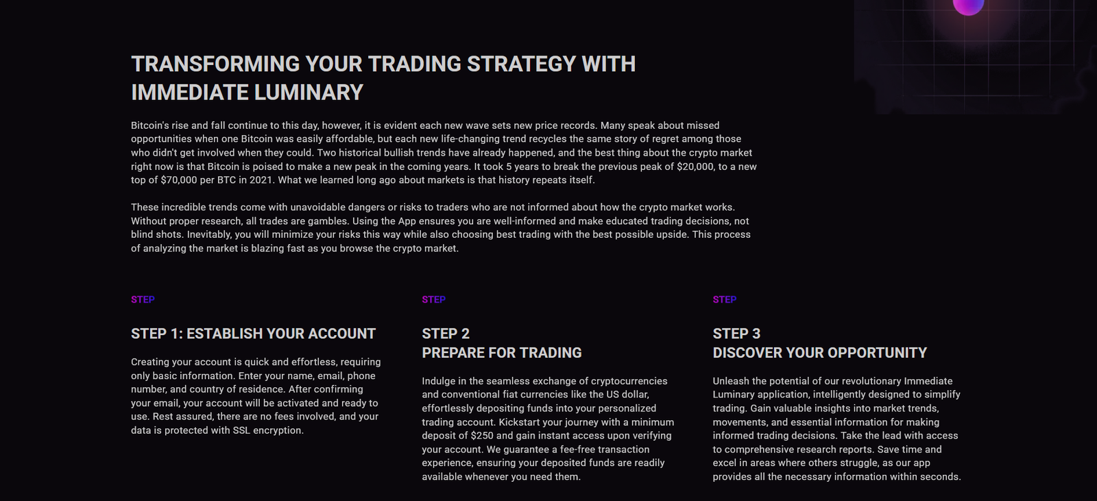 Immediate-Luminary-setps-to-register