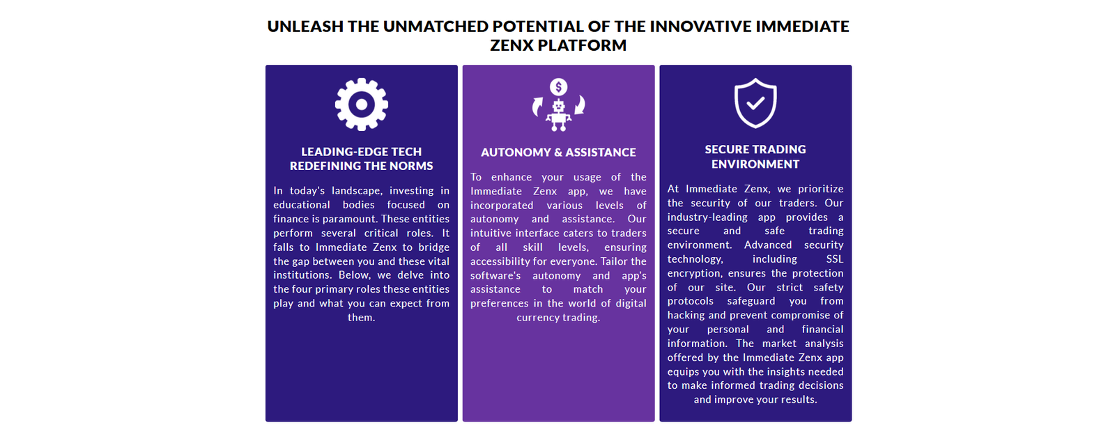 Immediate-Zenx-platform